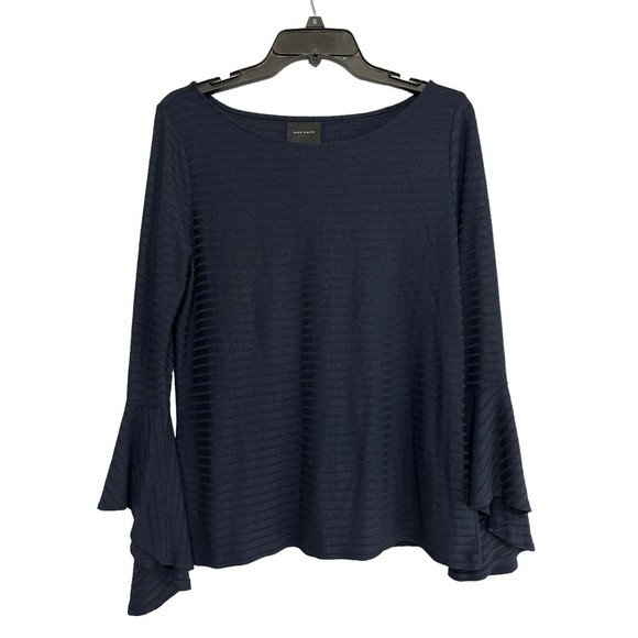 Alex Marie Tops - Alex Marie Halie Knit Bell Sleeve Top Blue Size M Long Sleeve Round Neck NWOT